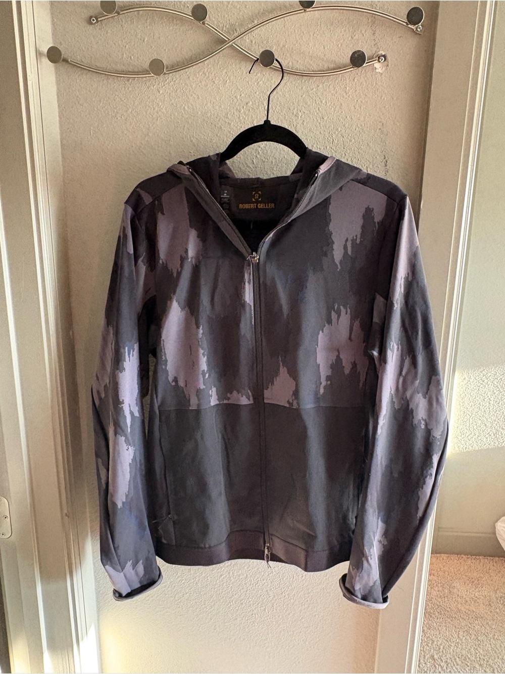 Robert Geller x Lululemon Men’s Gray Patterned Zip Hoodie Jacket